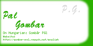 pal gombar business card