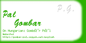 pal gombar business card